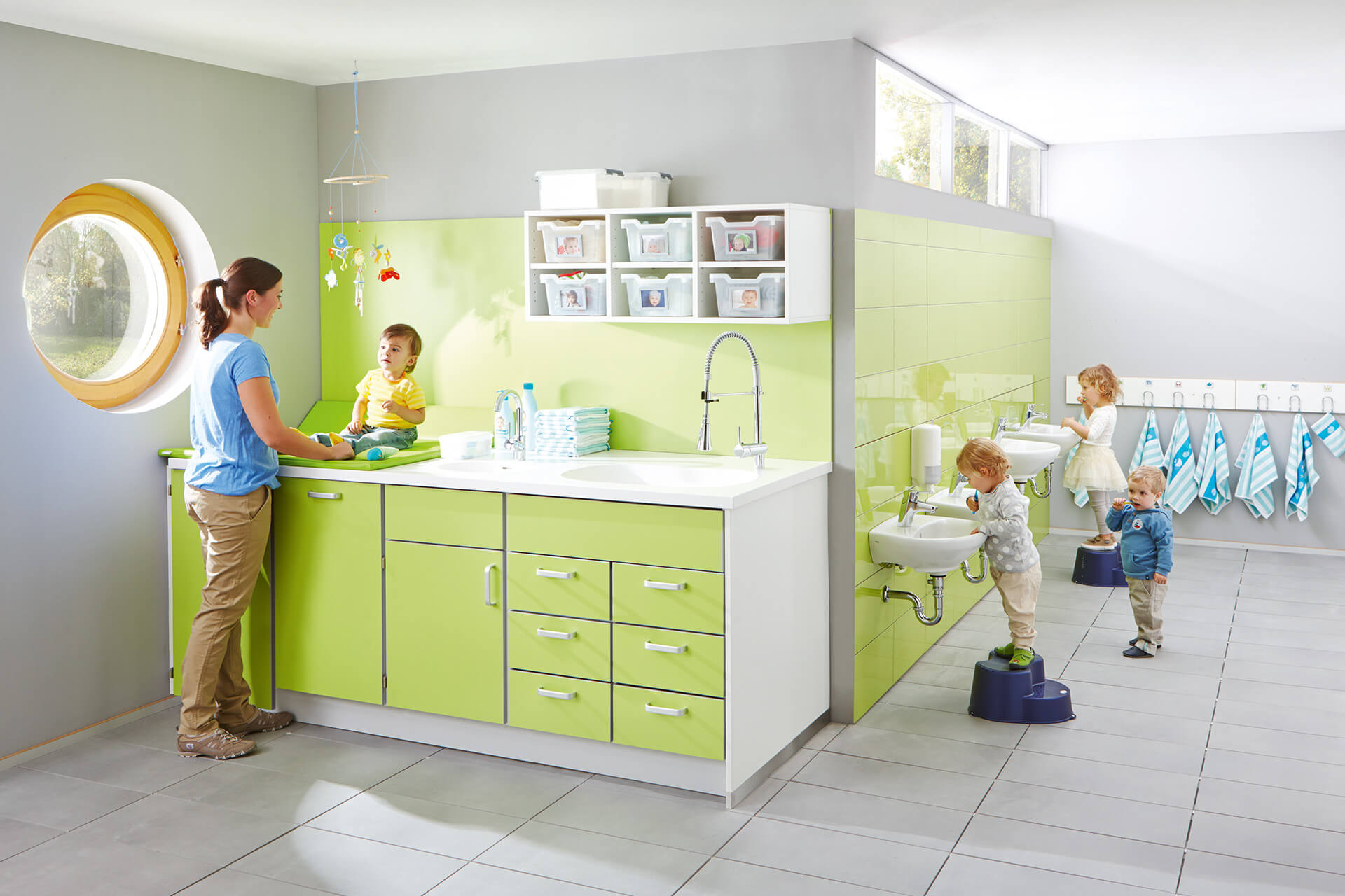 Wasch- und Wickelräume in Kindertagesstätte, Kindergarten & Co. » HABA Pro